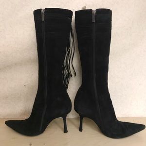 Jimmy Choo Black Suede Knee High Boots